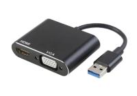 NIVATECH NTC-1312 USB to HDMI+VGA  ADAPTOR Usb 3.0 To Hdmi Vga 1080P Monitör Genişletici Çevirici Dönüştürücü Adapt